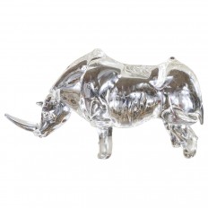 Monumental clear Murano glass Rhino sculpture 